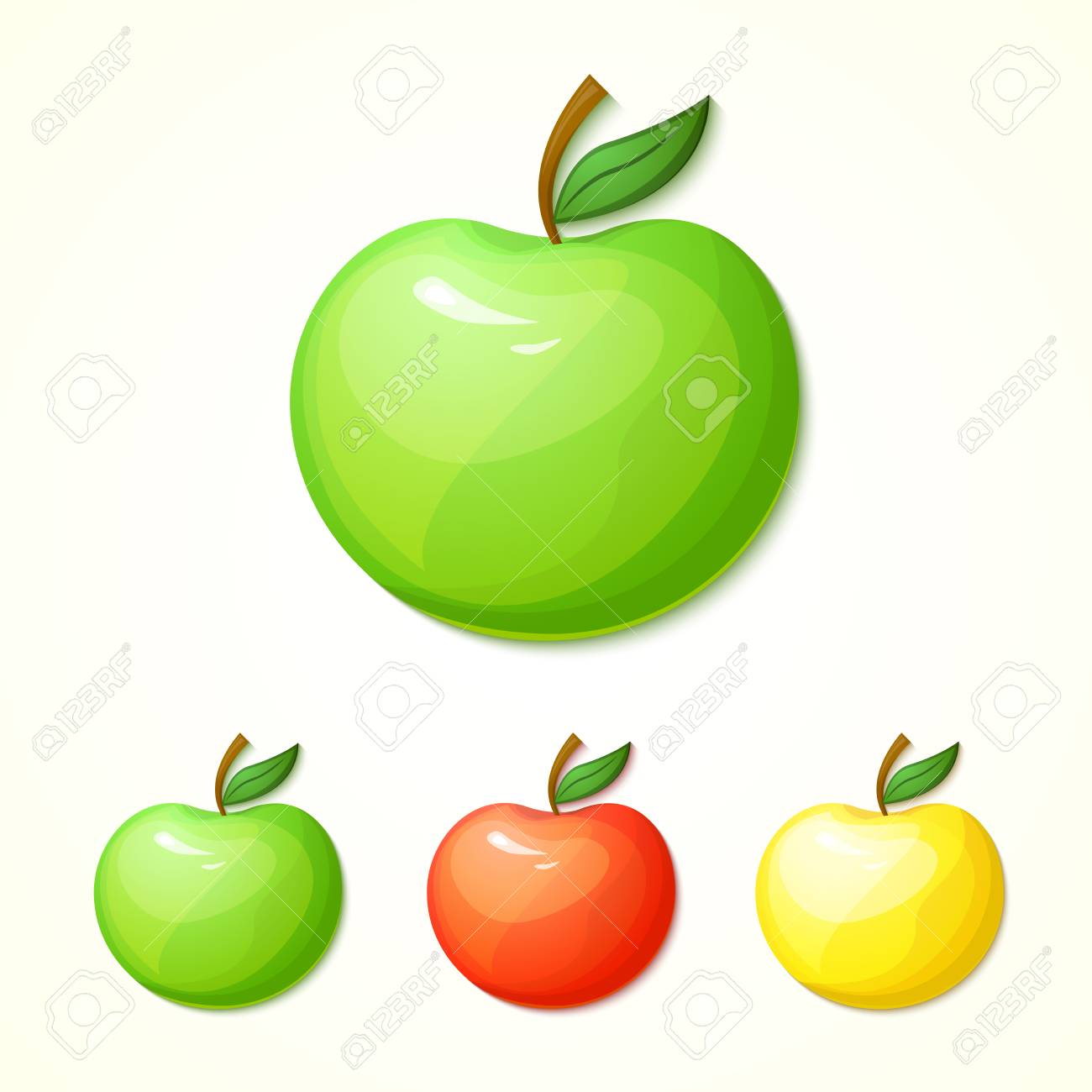 Conjunto De Diferentes Colores Manzanas, Verde, Rojo Y Amarillo, Ilustración En Estilo De Dibujos Animados, Fruta De Icono Ilustraciones Svg, Vectoriales, Clip Art Vectorizado Libre De Derechos. Image 50904291. Conjunto De Diferentes Colores Manzanas, Verde, Rojo Y Amarillo, Ilustración En Estilo De Dibujos Animados, Fruta De Icono Ilustraciones Svg, Vectoriales, Clip Art Vectorizado Libre De Derechos. Image 50904291.