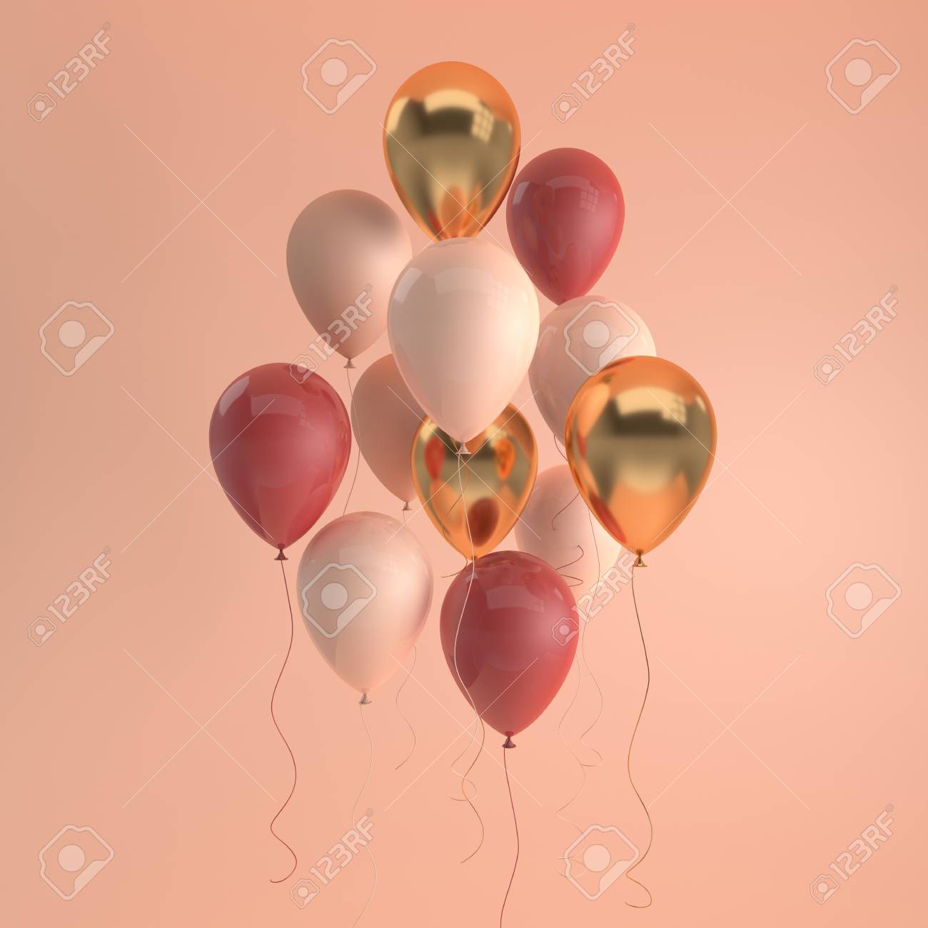 illustration of glossy red