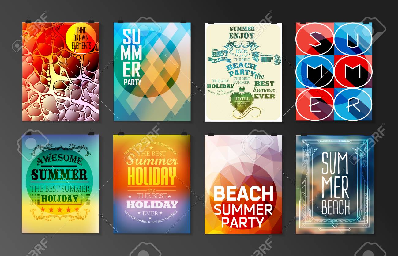 set of poster flyer brochure design templates elements for poster designs templates