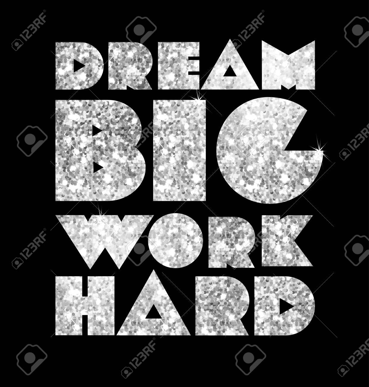 引用表記の背景 夢 大きな仕事は難しい 星がきらきら輝くゴールドの