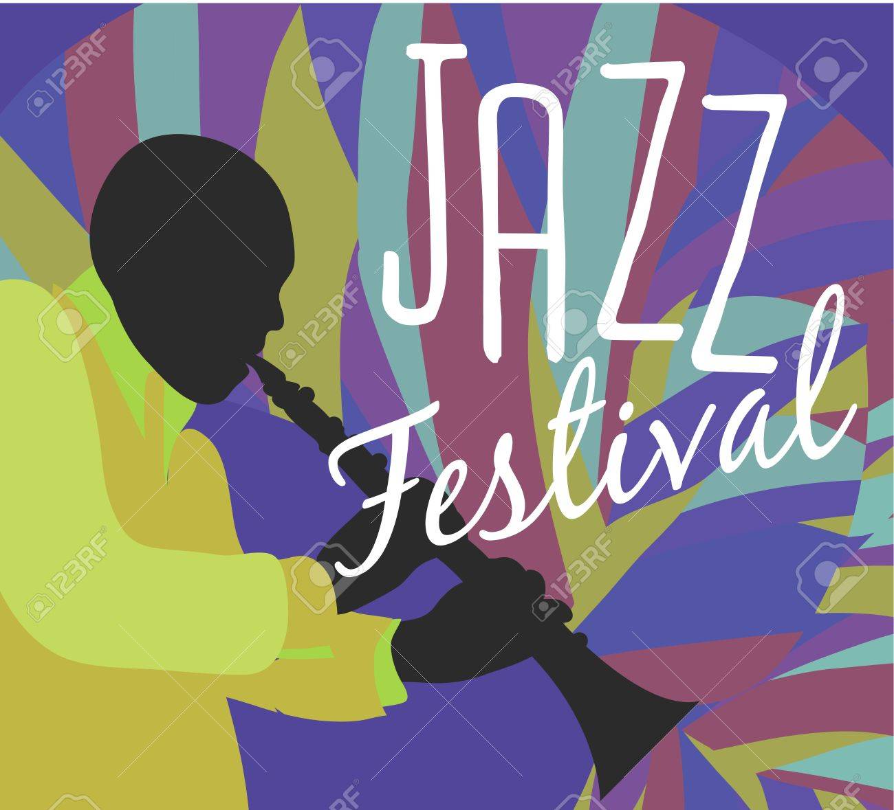 レトロなジャズ フェスティバル ポスター ジャズバンドとクールなジャズ歌手が印象的なスタイリッシュなポーズとジャズの演奏をプレイのイラスト ベクトル ジャズ イラストのイラスト素材 ベクタ Image 57444443