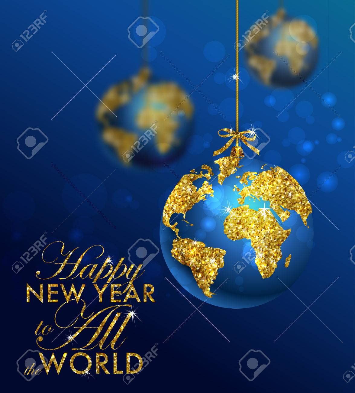 Glitter christmas ball with world map. Greeting Card with typography and gold world globe. Merry Christmas concept. Background with golden calligraphic elements - 57548911 Glitter christmas ball with world map. Greeting Card with typography and gold world globe. Merry Christmas concept. Background with golden calligraphic elements - 57548911