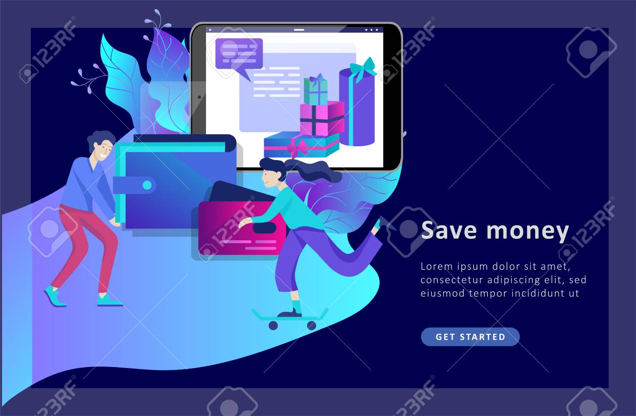 Landing page template of Online Shopping people and mobile payments. Vector illustration pos terminal confirms the payment using a smartphone, Mobile payment, online banking. - 126874344 Landing page template of Online Shopping people and mobile payments. Vector illustration pos terminal confirms the payment using a smartphone, Mobile payment, online banking. - 126874344