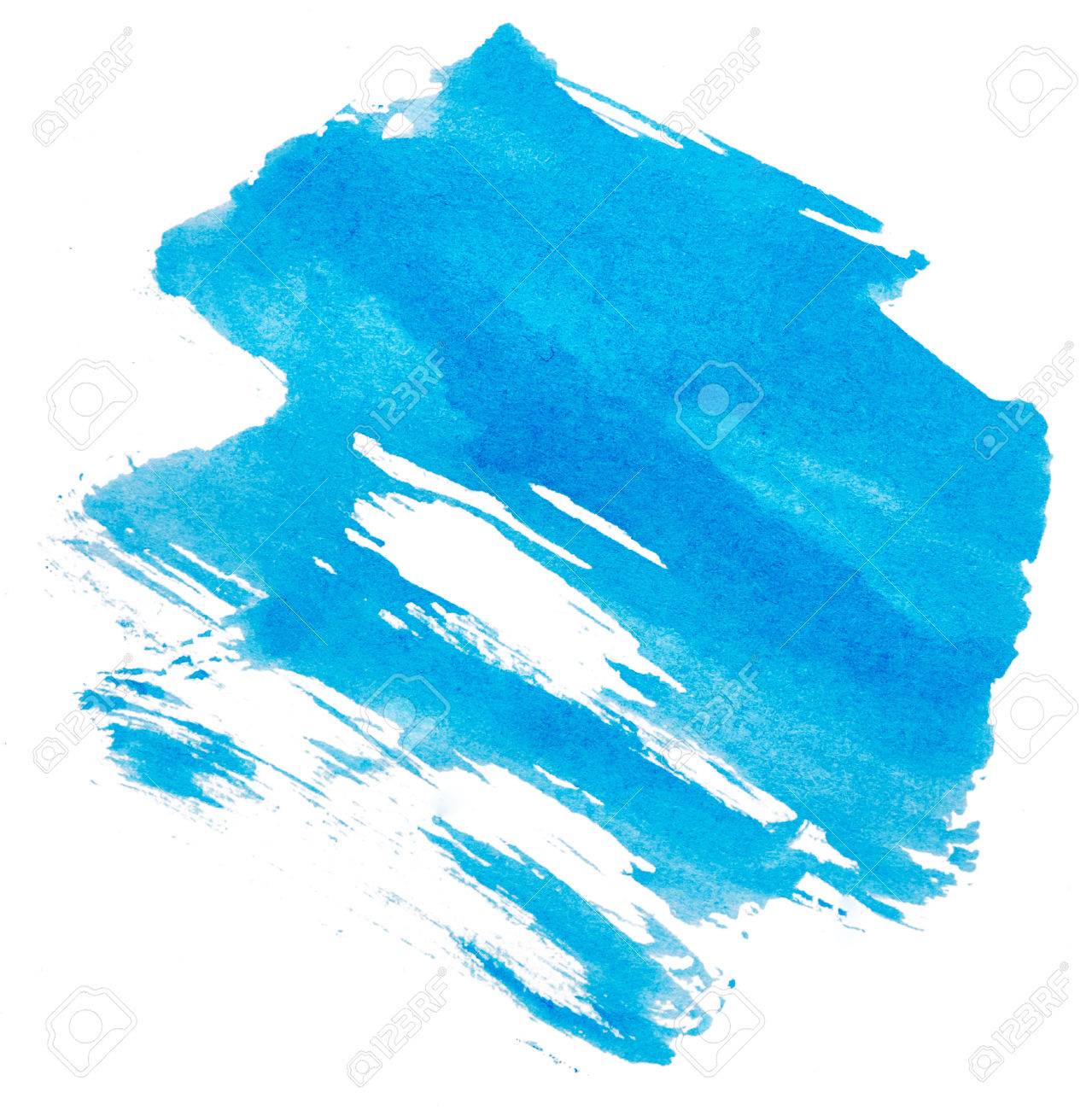 Strokes Of Blue Paint Isolated On White Stock Photo Picture And Royalty Free Image Image