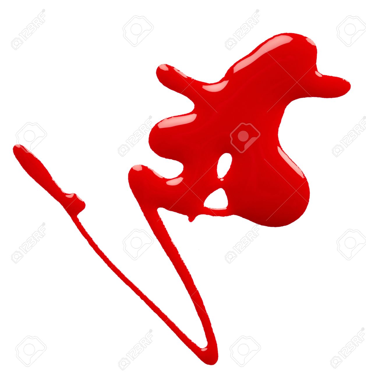 Splash of red nail polish isolated on white background - 40228161 Splash of red nail polish isolated on white background - 40228161
