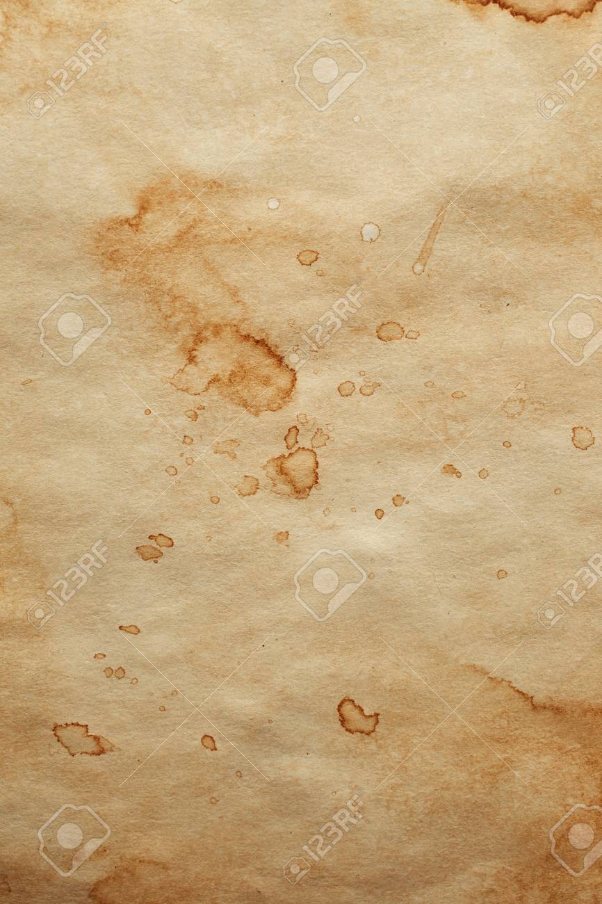 コーヒーの汚れでの紙のテクスチャ の写真素材 画像素材 Image