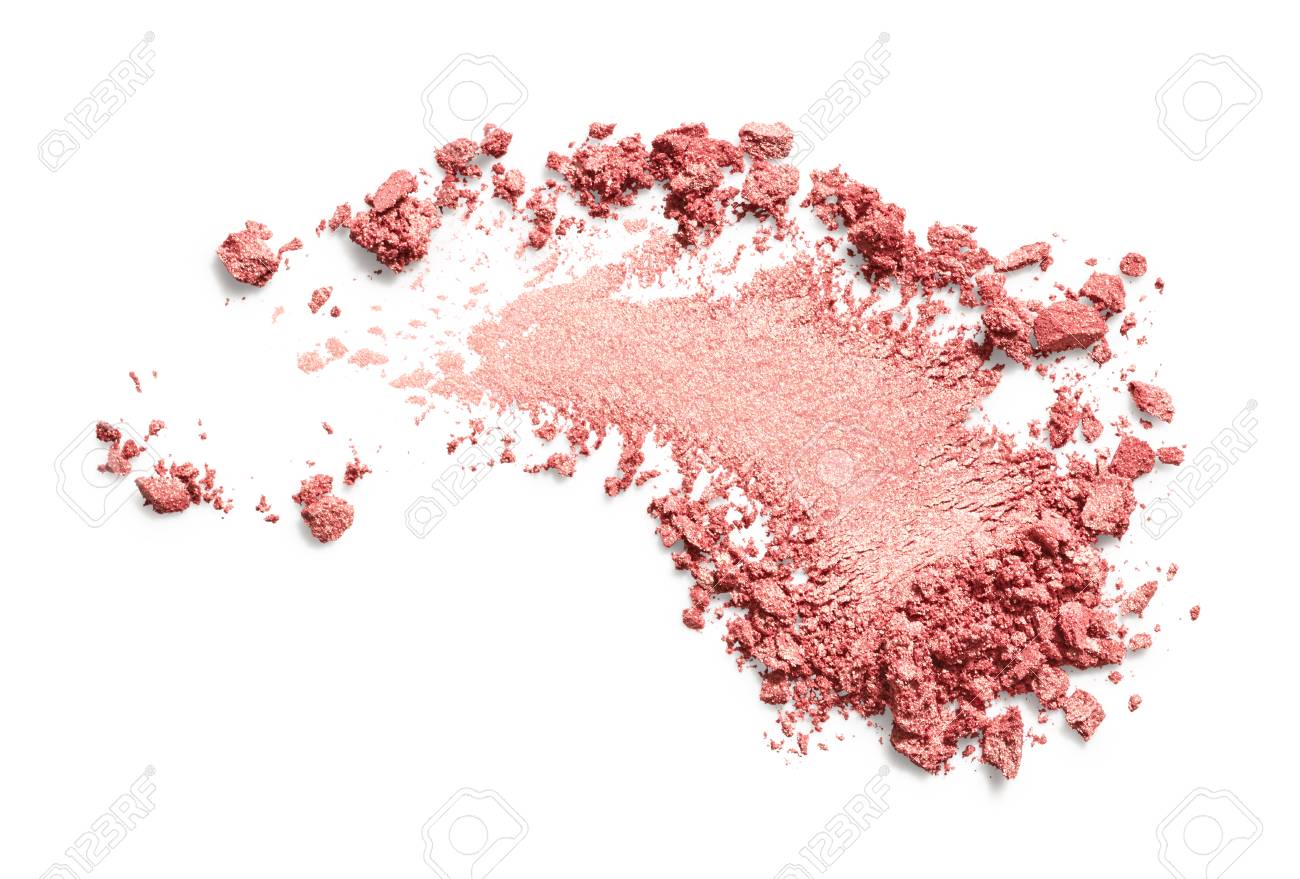 白い背景で隔離のアイシャドウ ストローク の写真素材 画像素材 Image