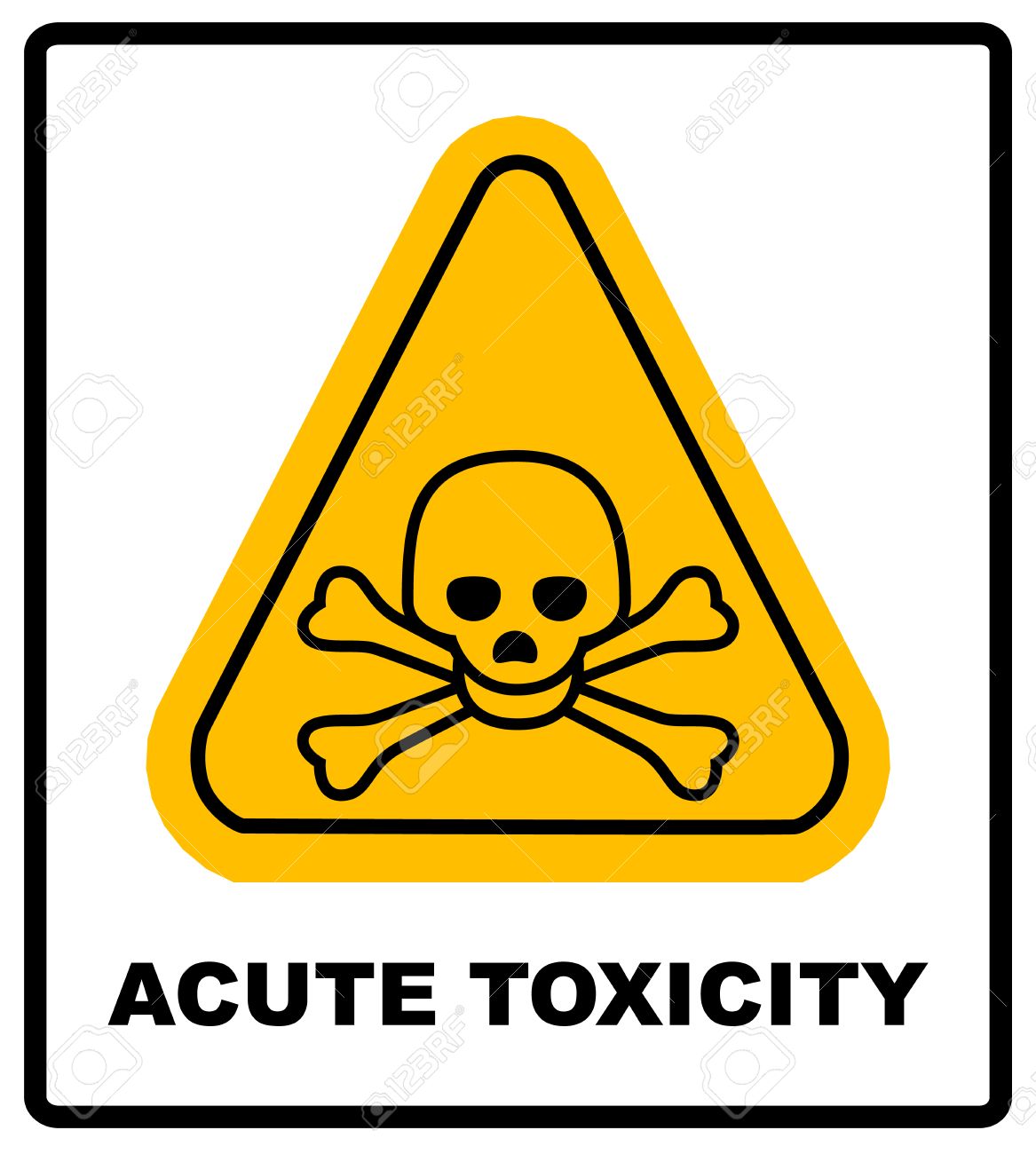 hazard pictogram acute toxicity hazard symbol vector banner