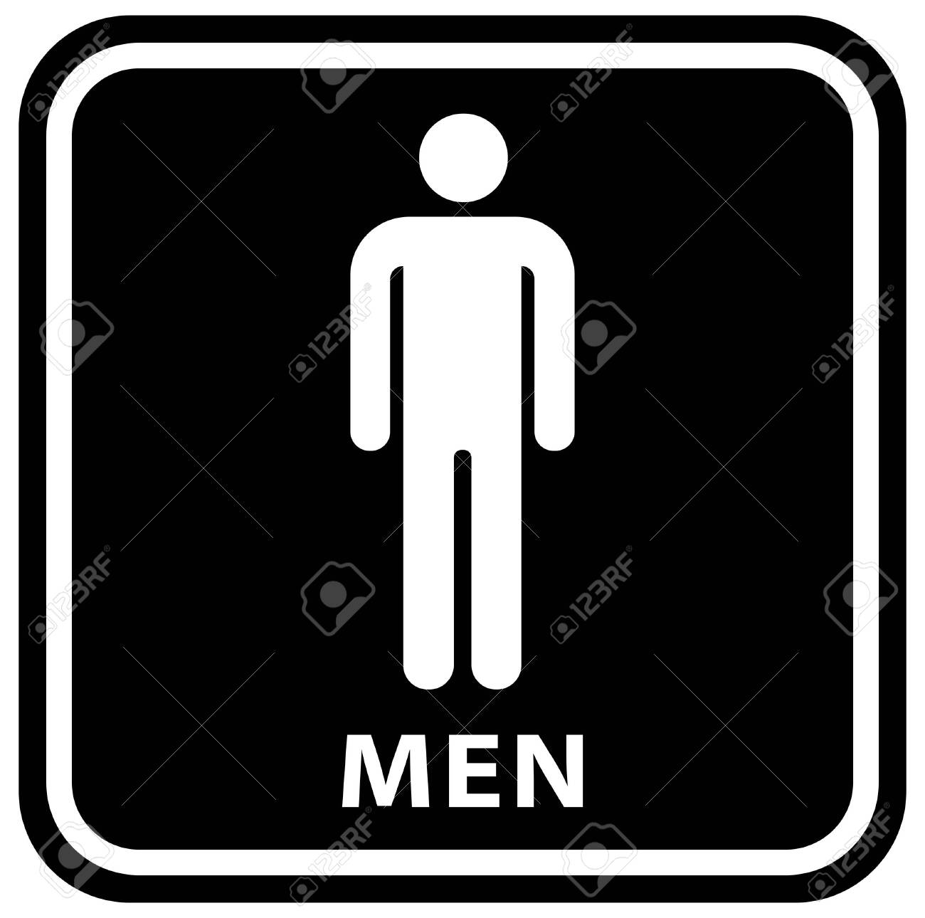 WC Toilet Door Plate Icons. Men Sign For Restroom. Flat Vector Illustration  Symbols Black White Color Royalty Free SVG, Cliparts, Vectors, and Stock  Illustration. Image 128247856., image size:1300x1290
