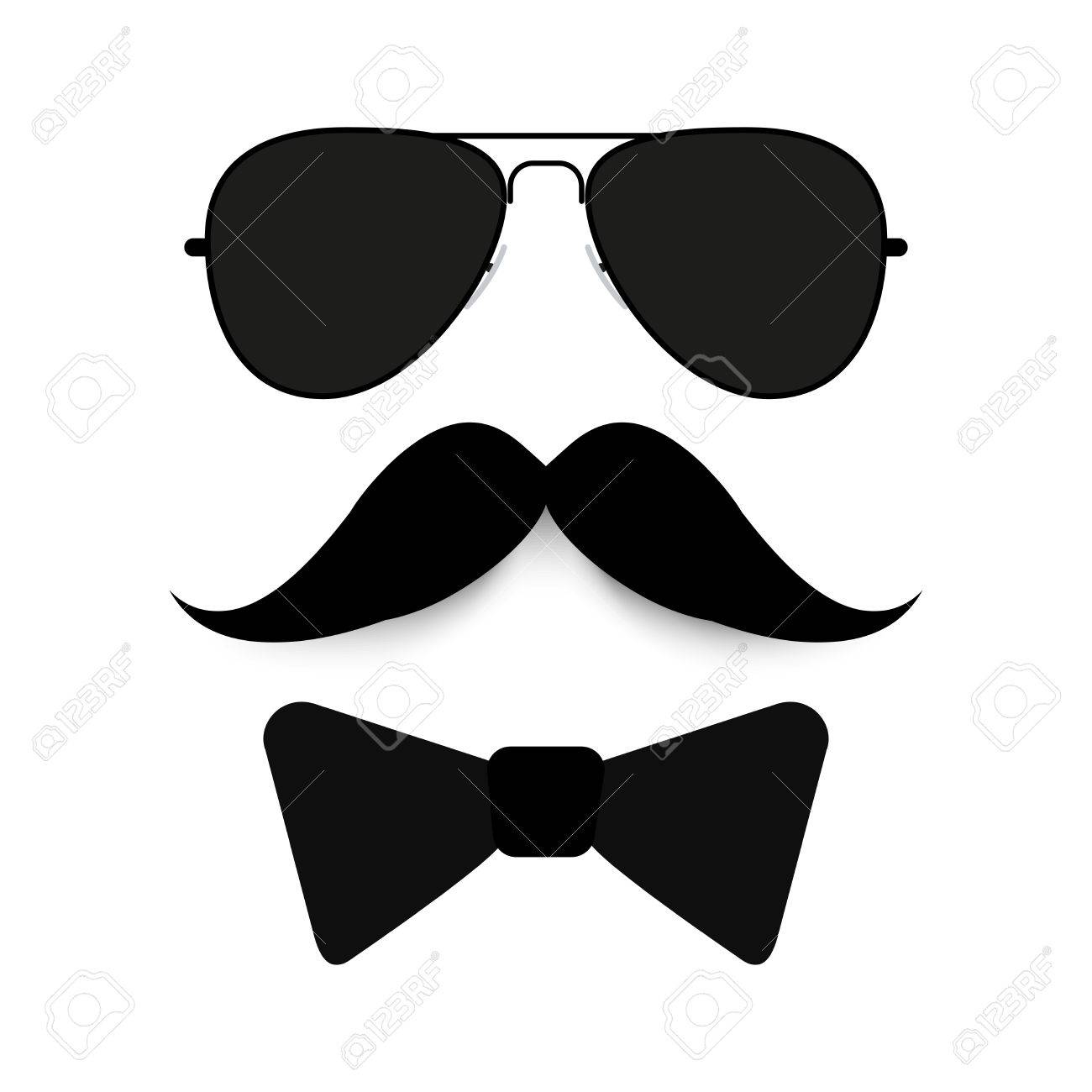 Glasses, Mustache, Butterfly Tie Royalty Free SVG, Cliparts, Vectors, and  Stock Illustration. Image 67305619., image size:1300x1300