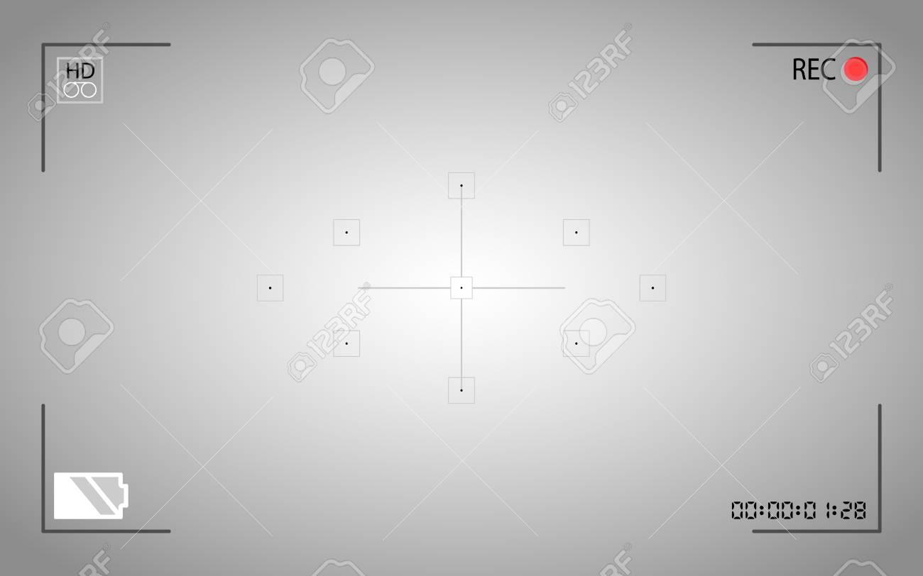 Frame Modern Digital Video Camera Focusing Screen Isolated On Background Royalty Free Cliparts Vectors And Stock Illustration Image