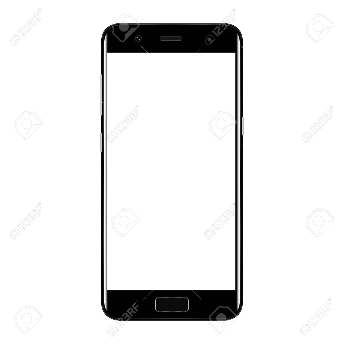 Realistic Mobile Phone Smart Phone With Blank Screen Isolated On White Background Vector Illustration For Printing And Web Element Game And Application Mock Up Royalty Free Cliparts Vectors And Stock Illustration Image