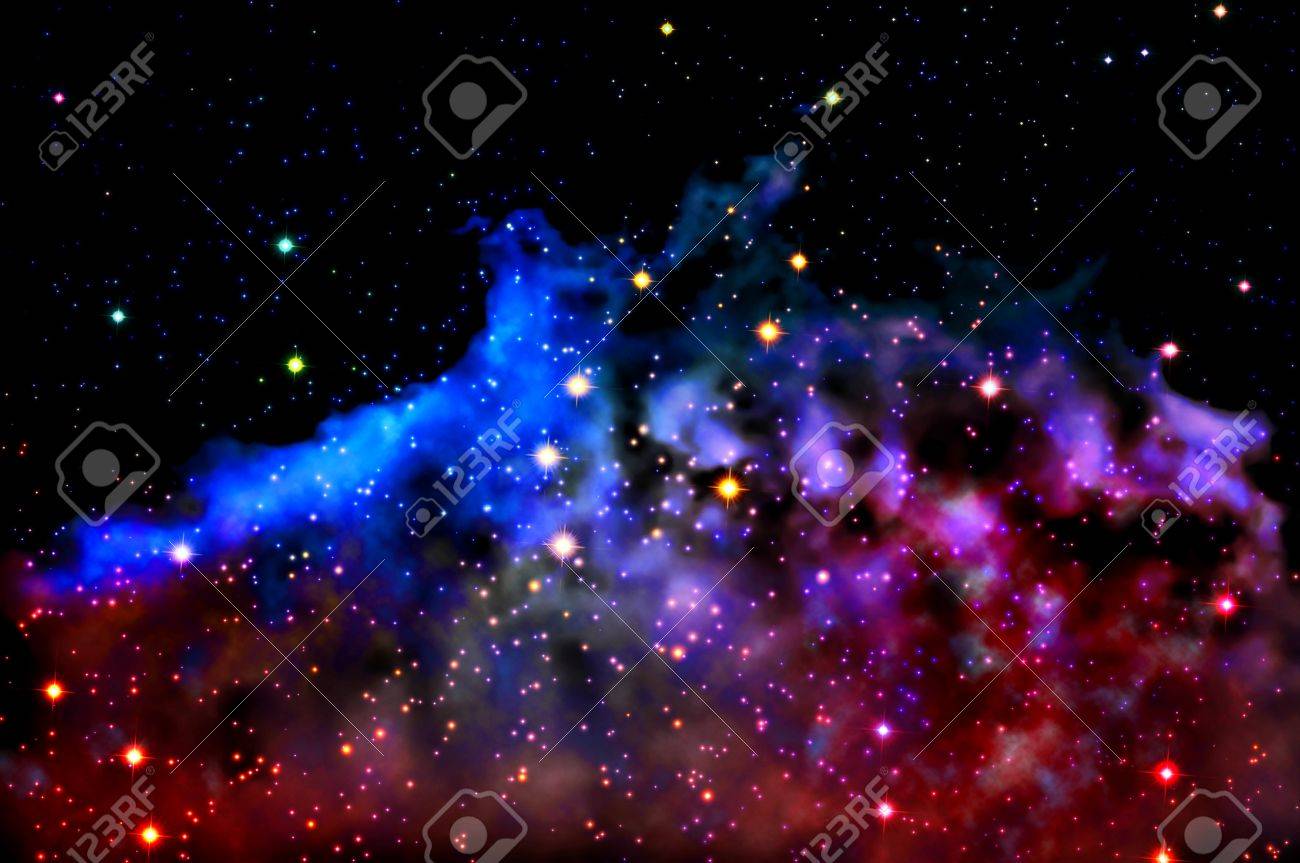 Les aurores polaires du Nord et les étoiles brillent à travers les nuages ??et ressemblent à une naissance d'une nouvelle nébuleuse, après l'explosion Les aurores polaires du Nord et les étoiles brillent à travers les nuages ??et ressemblent à une naissance d'une nouvelle nébuleuse, après l'explosion