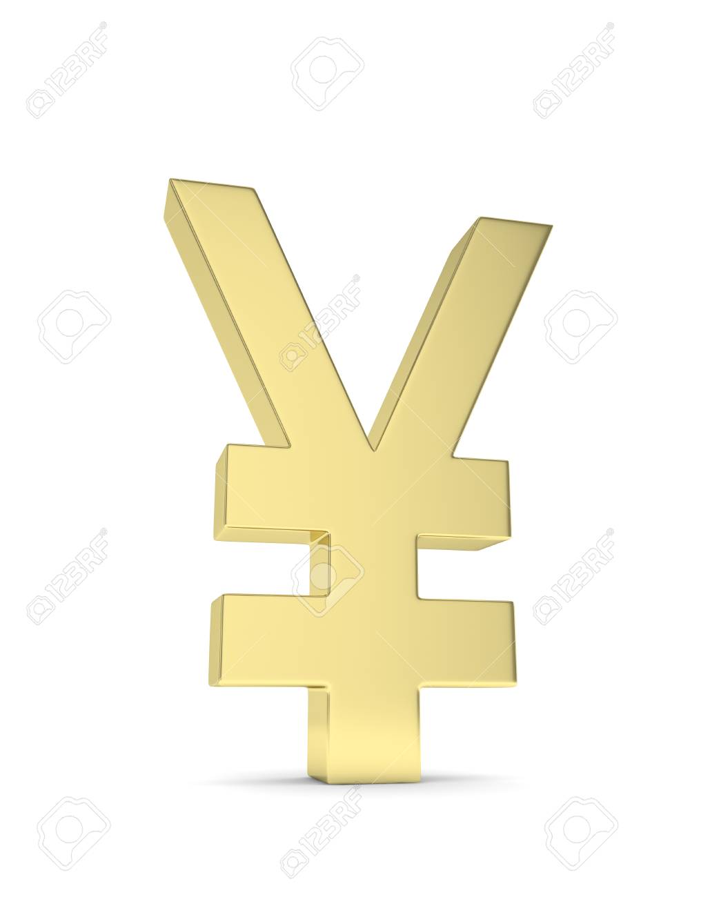 Isolated Golden Yen Yuan Sign On White Background. Chinese Japanese  Currency. Concept Of Investment, Asian Market, Savings. Power, Luxury And  Wealth. 3D Rendering. 正版图像123RF中国- 高质量免版税图像库. Image 61584996