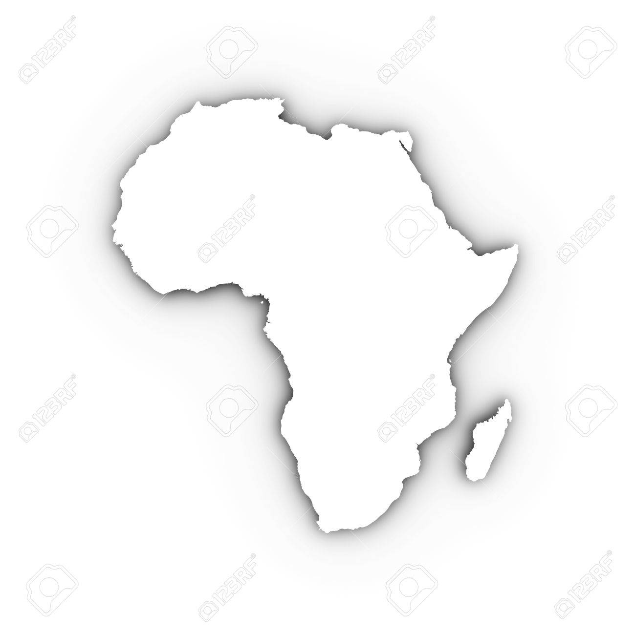 Map Of Africa White Africa Map In White Stock Photo, Picture And Royalty Free Image. Image  29871797.