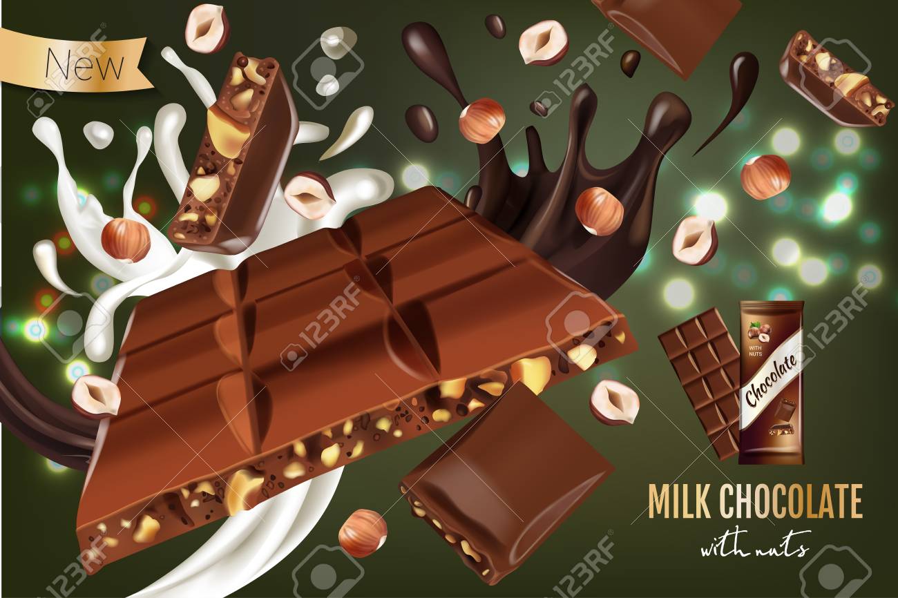 ミルク チョコレートのイラスト のイラスト素材 ベクタ Image