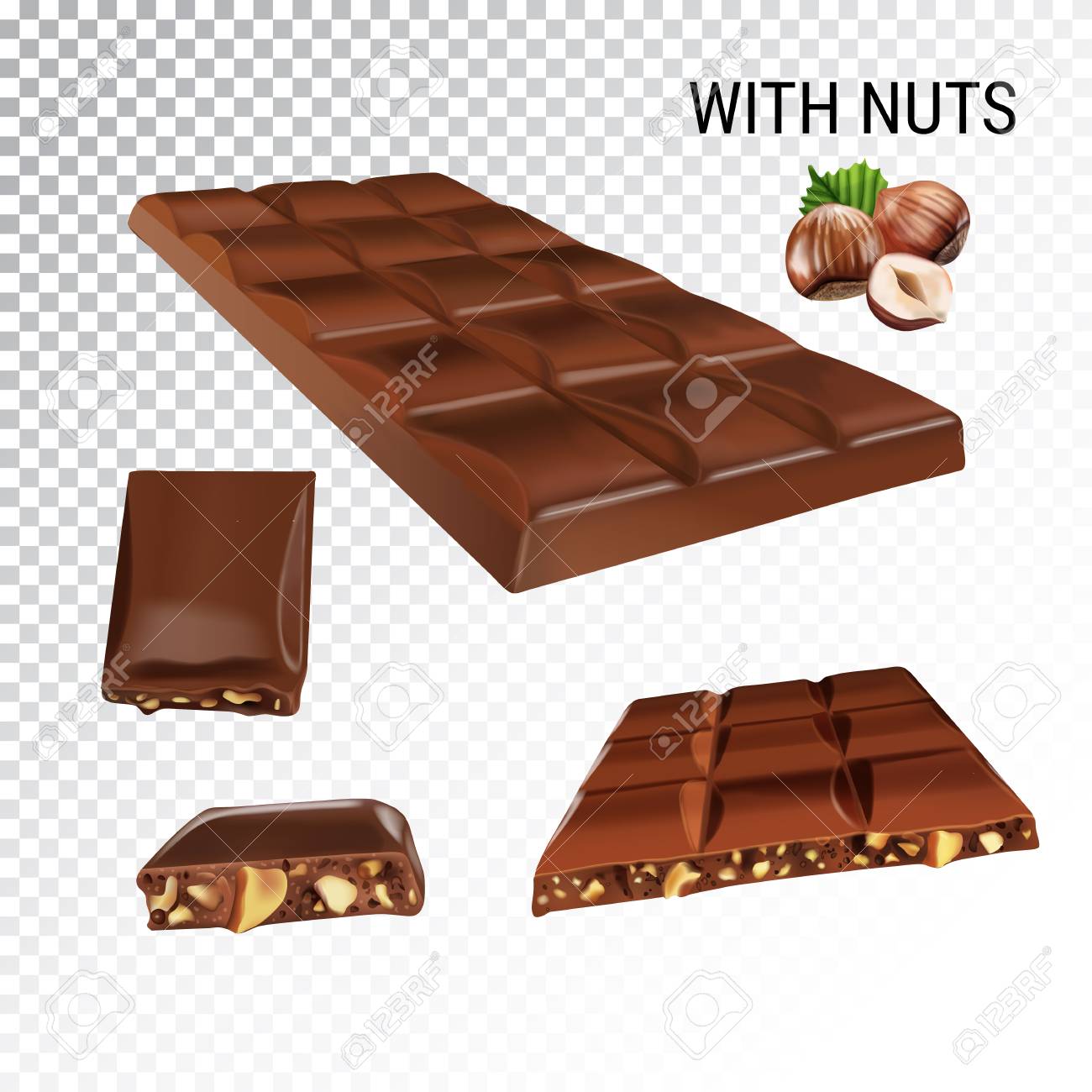 ナッツとミルク チョコレートのイラスト のイラスト素材 ベクタ Image ナッツとミルク チョコレートのイラスト のイラスト素材 ベクタ Image