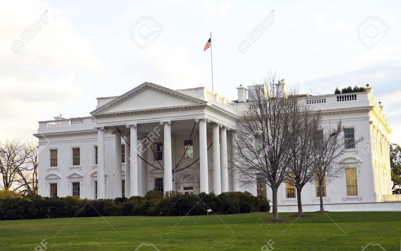 ワシントン D C 南ゲートのホワイトハウス の写真素材 画像素材 Image