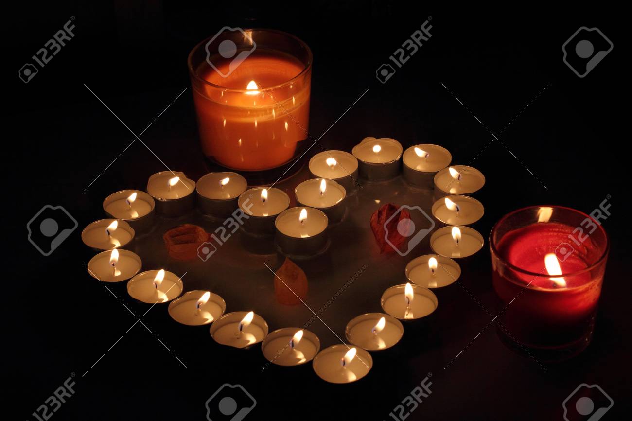 Romantisches Schlafzimmer Mit Kerzen