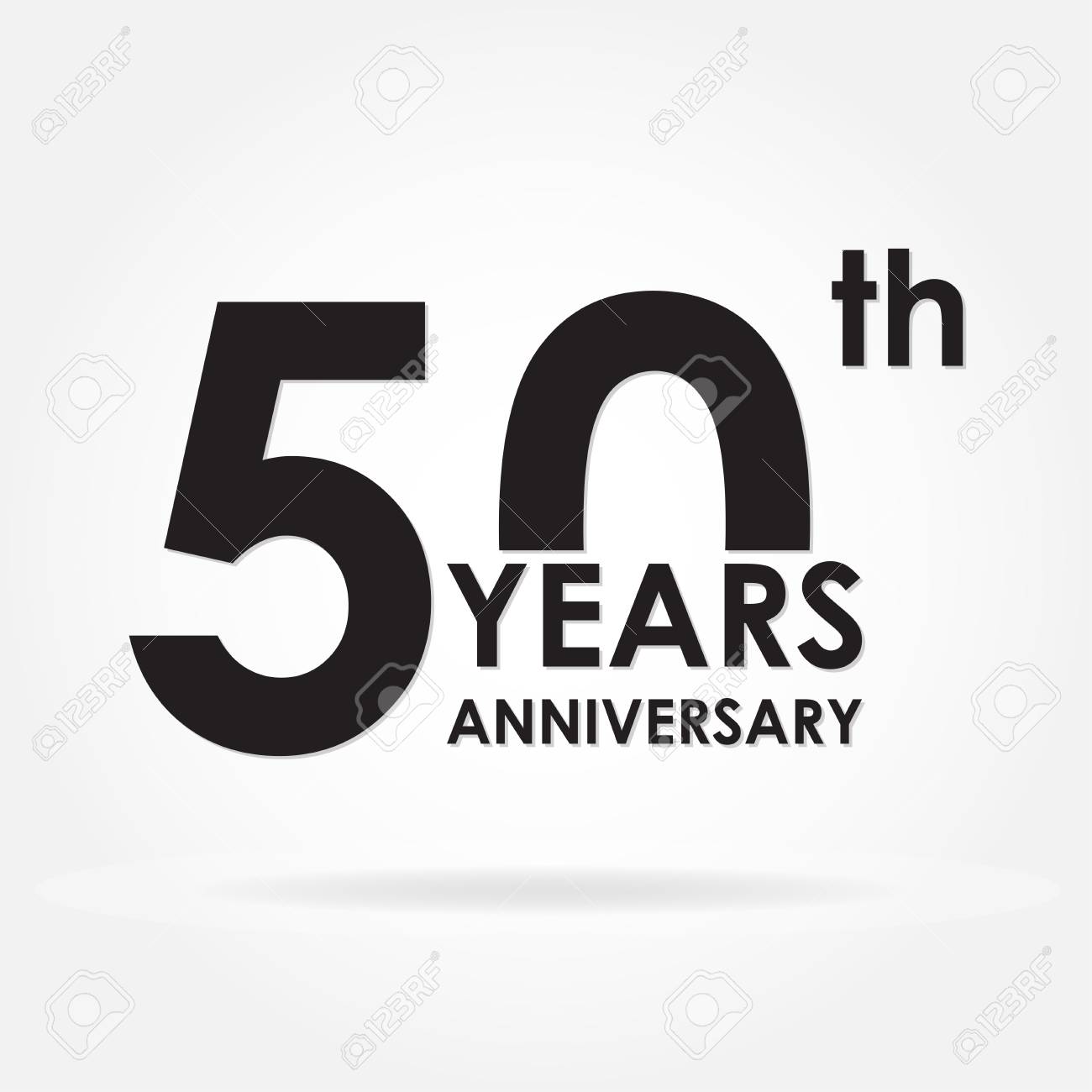 Signe Ou Emblème Anniversaire 50 Ans. Modèle De Conception De Célébration  Et De Félicitation. Illustration Vectorielle Noir D'étiquette 50e  Anniversaire. Clip Art Libres De Droits, Svg, Vecteurs Et Illustration.  Image 92813173, image size:1300x1300