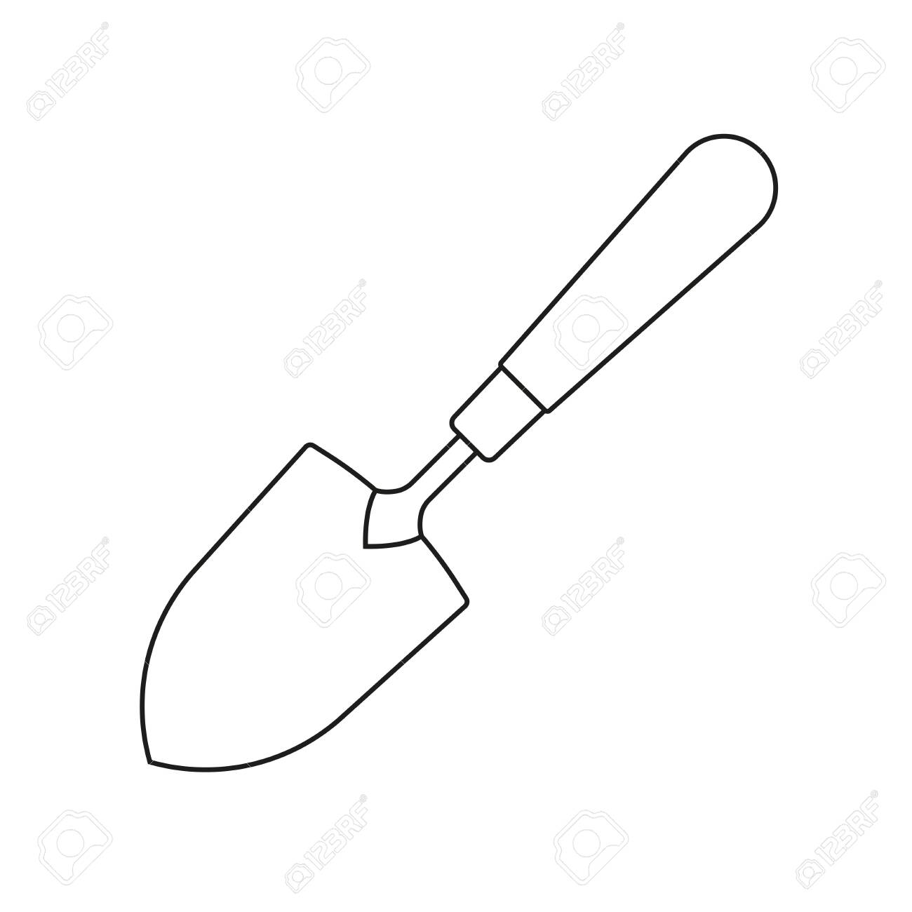 Garden Trowel Spade Or Shovel Line Icon. Gardening Tool. Vector  Illustration. Royalty Free SVG, Cliparts, Vectors, and Stock Illustration.  Image 148685624., image size:1300x1300