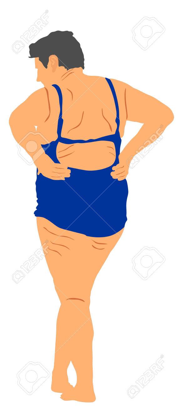 Mujer Coloca Ilustración Que Playa En De Mayor Se La Vectorial Trajes PlayaVida Activa BañoPersona Edad 354ALqRj