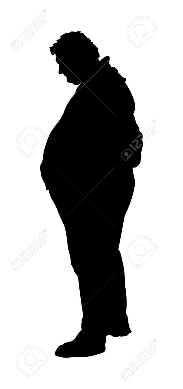 デブ男ベクトル シルエットは 白い背景で隔離 のイラスト素材 ベクタ Image デブ男ベクトル シルエットは 白い背景で隔離 のイラスト素材 ベクタ Image