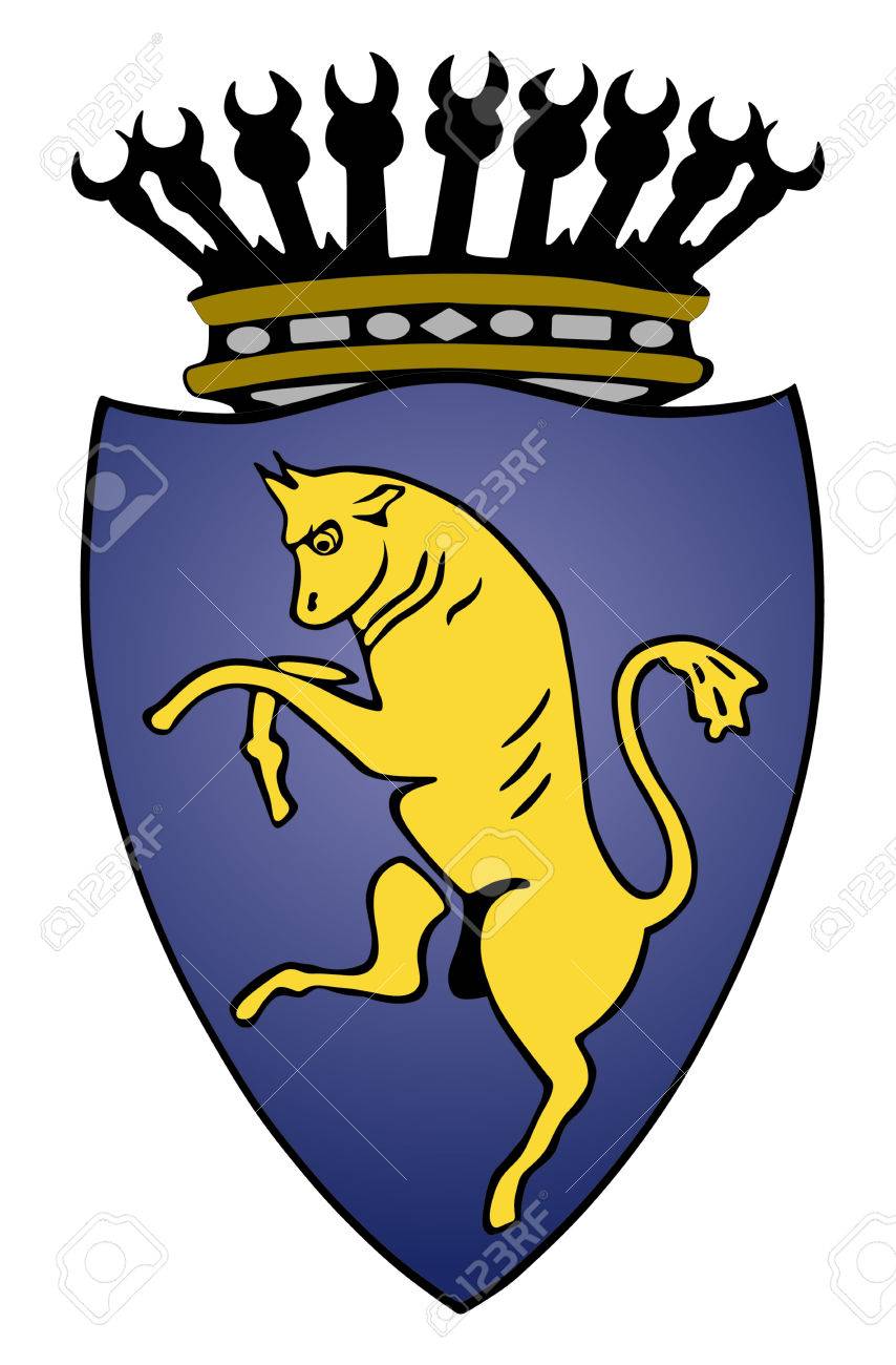 Coat of arms of Turin, Italy vector crest. Torino city Italy. - 72179956 Coat of arms of Turin, Italy vector crest. Torino city Italy. - 72179956