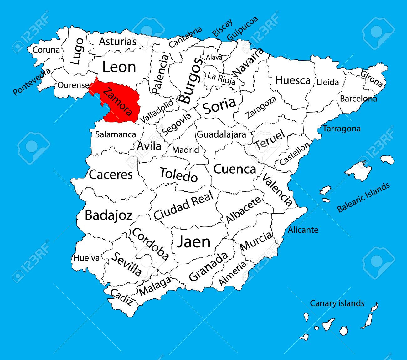 zamora espagne carte Carte De Zamora, Carte Vectorielle De La Province D'Espagne. Carte  zamora espagne carte Carte De Zamora, Carte Vectorielle De La Province D'Espagne. Carte