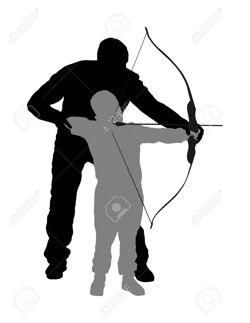 Download Archer Vector Silhouette Illustration Isolated On White Background Royalty Free Cliparts Vectors And Stock Illustration Image 100044462