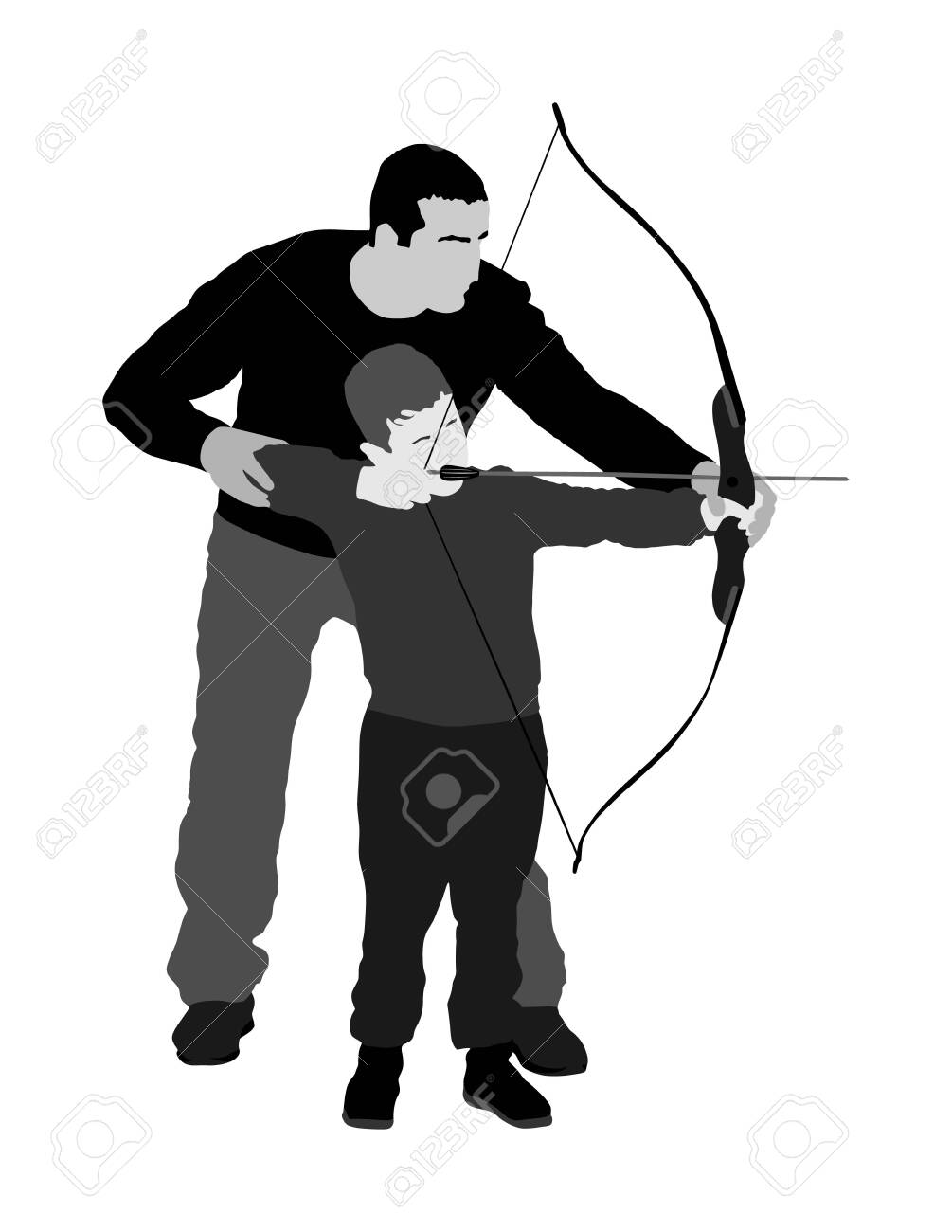 Download Archer Vector Illustration Isolated On White Background Hunter Royalty Free Cliparts Vectors And Stock Illustration Image 123768946
