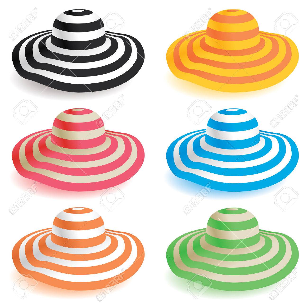 colorful floppy hats