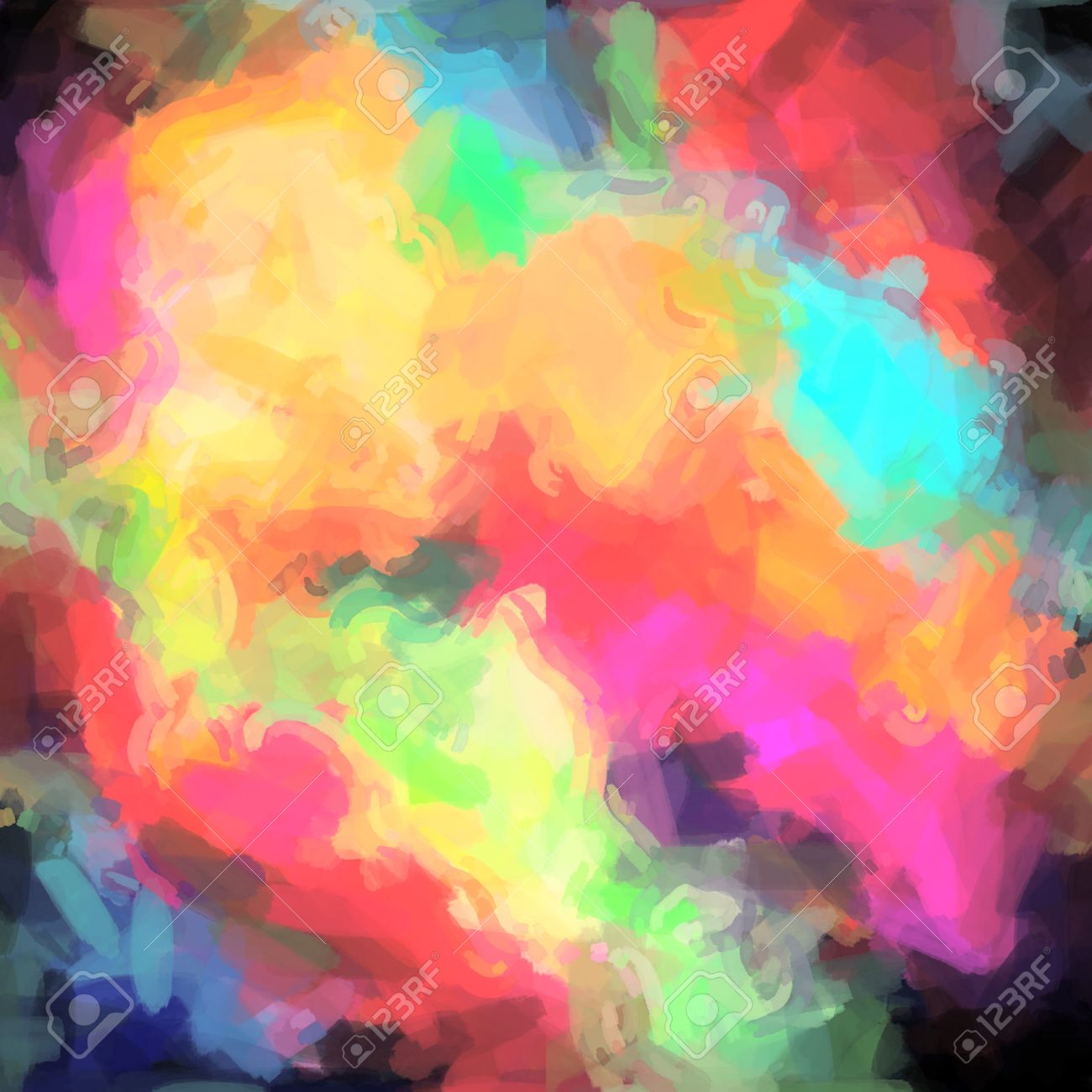 Conception Abstraite De Papier Aquarelle Fond D Eclaboussures De Couleurs Vives Aux Couleurs Variees Banque D Images Et Photos Libres De Droits Image