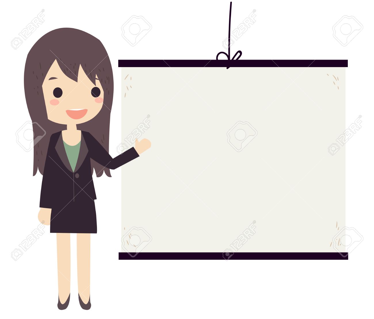 business woman wearing suit presentation vector royalty free