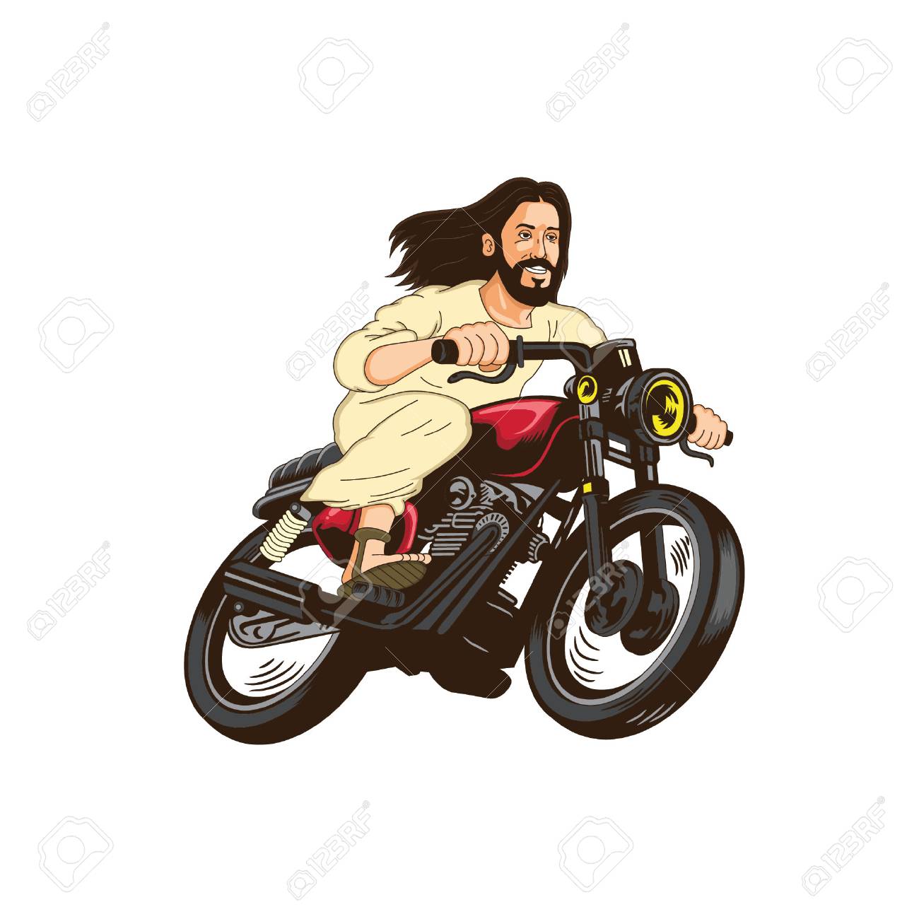 [Image: 112698727-jesus-christ-is-riding-motorcycle-cartoon.jpg]