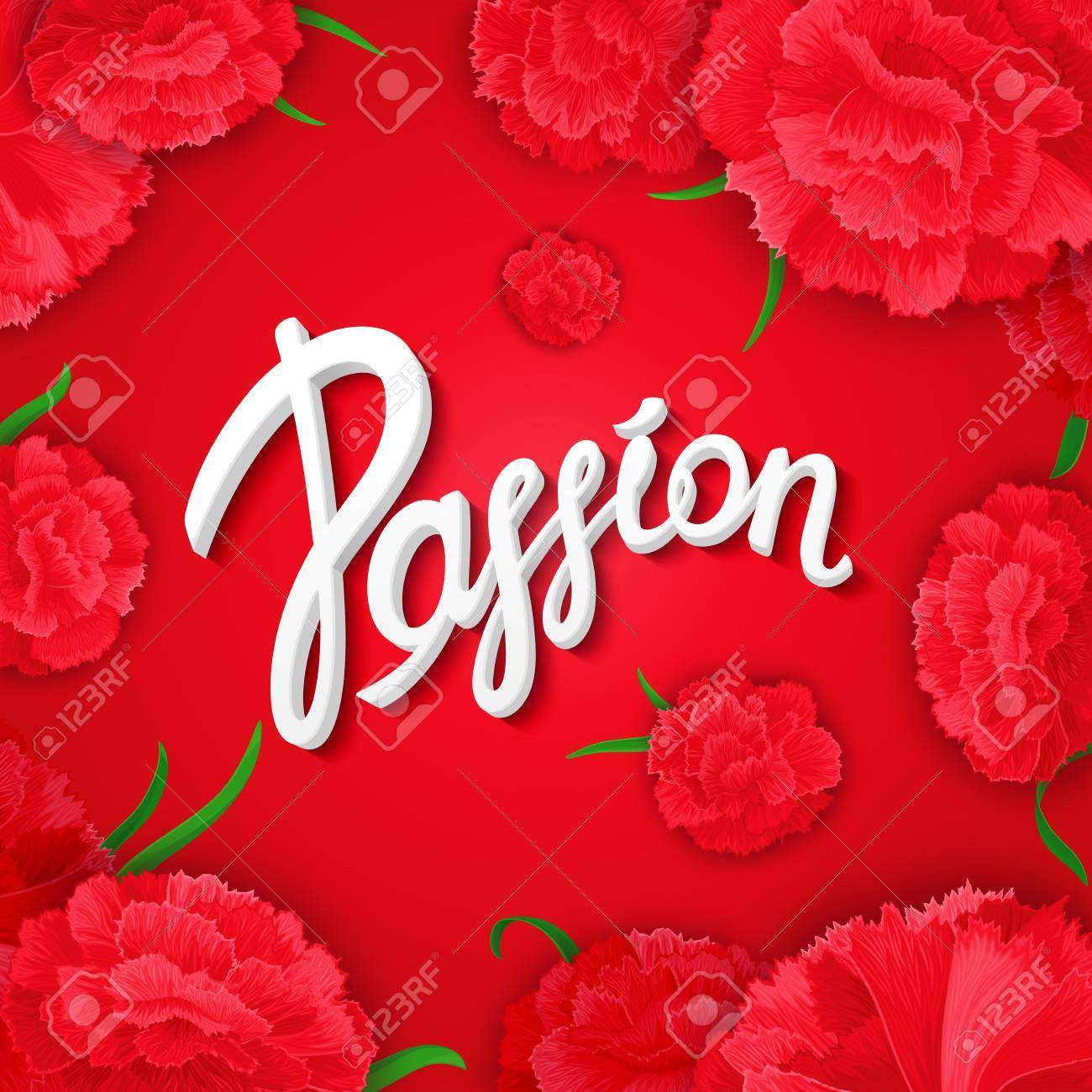 La Passion Lumiere Vive Passionnee Affiche D Expression Avec Le Vecteur Calligraphie Citation Sur Fond De Fleurs D Illet Pret A L Affiche De Conception Web Print Carte De Voeux Et De La Publicite Clip