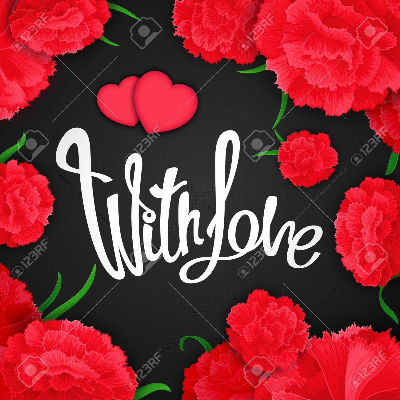 Avec Amour Lumiere Vive Passionnee Affiche D Expression Avec Le Vecteur Calligraphie Citation Sur Fond De Fleurs D Illet Pret A L Affiche De Conception Web Print Carte De Voeux Et De La Publicite Clip