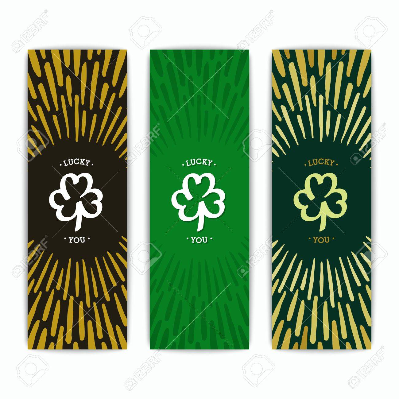 st patricks day clover symbol design banner with radially st patrick design