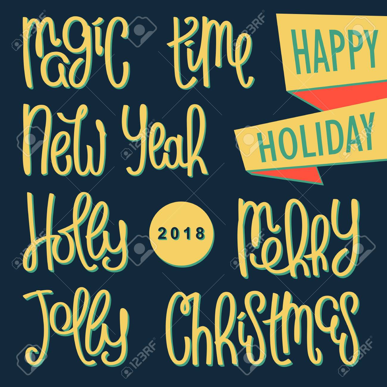 festive bundle christmas and new year s quotes and phrases pop art
