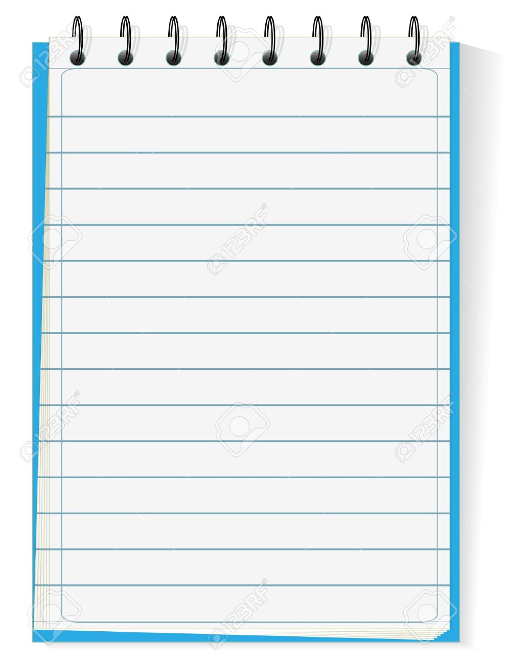 spiral notepad isolated on white royalty free cliparts vectors and