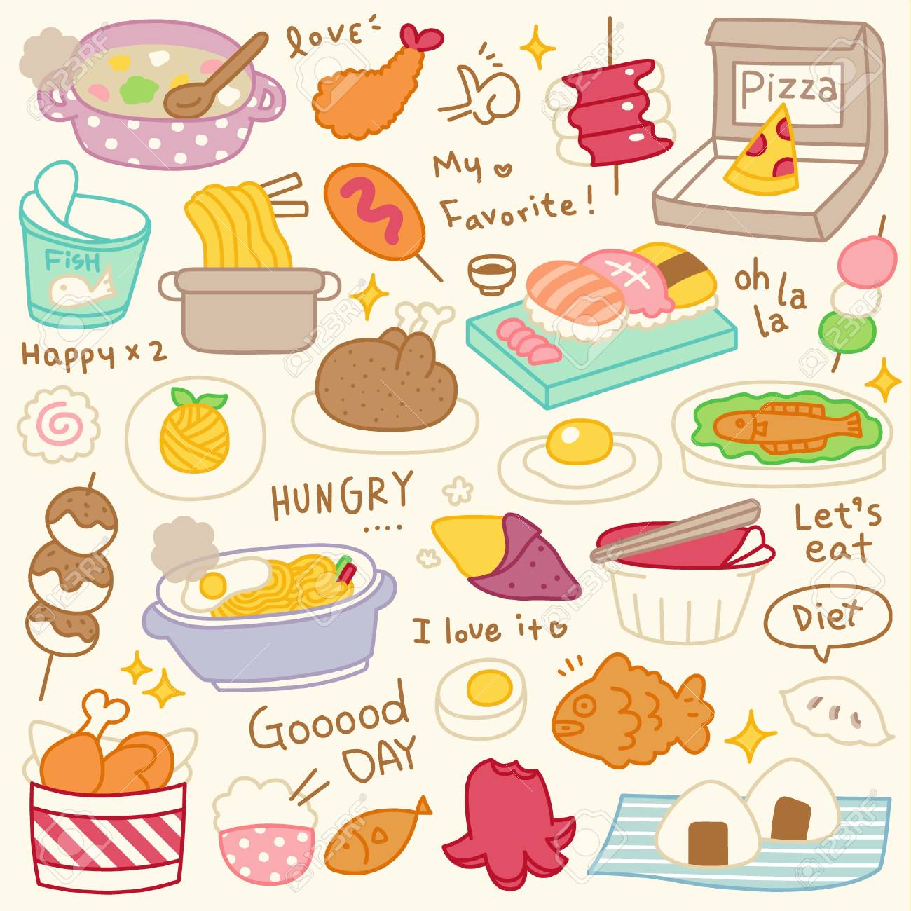 トップ100 食事 イラスト 無料 かわいい 美しい花の画像