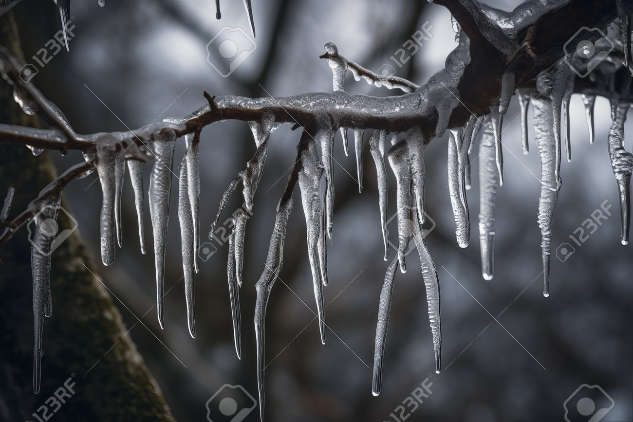 Stunning ice formations coat trees near Saint Joseph Lighthouse amid severe  weather, image size:1300x867