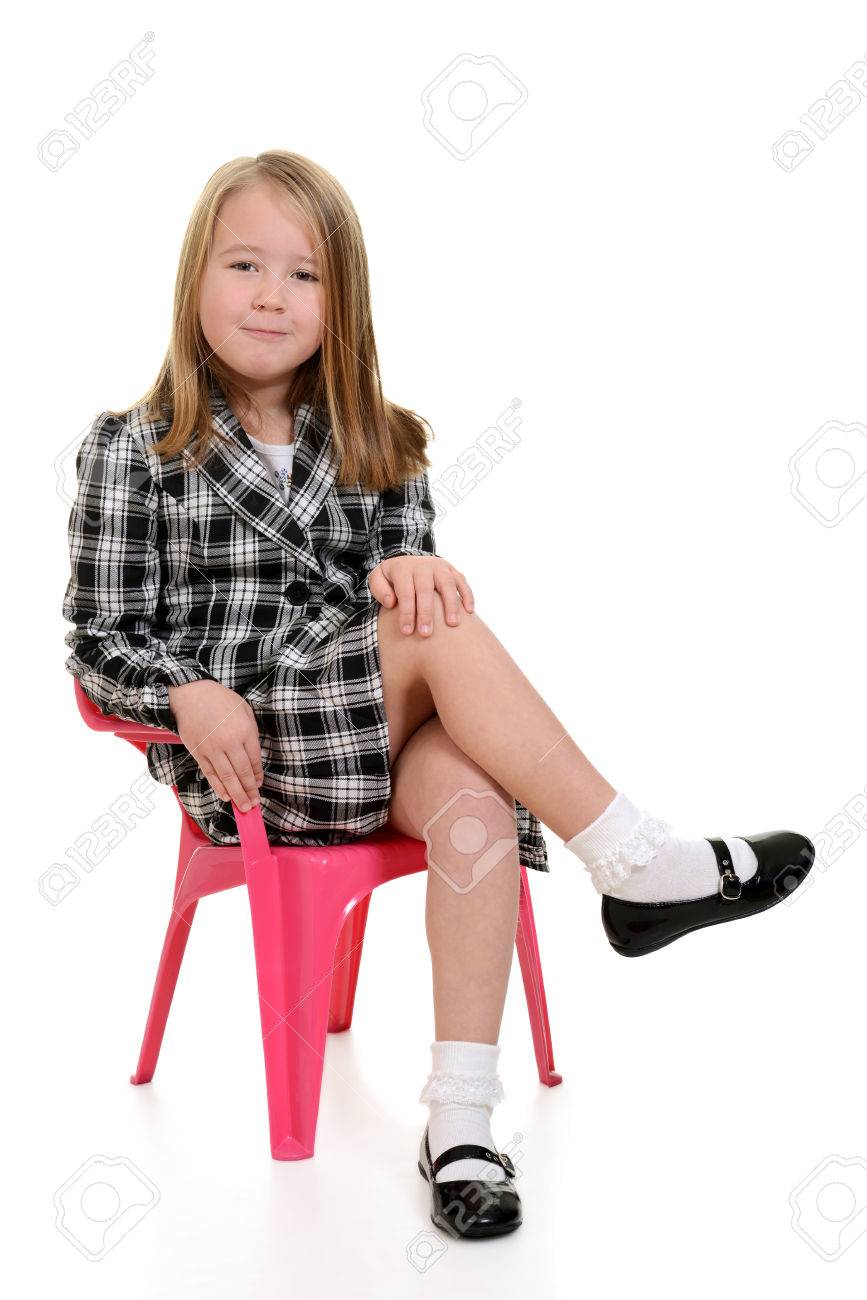 little girl pink chair