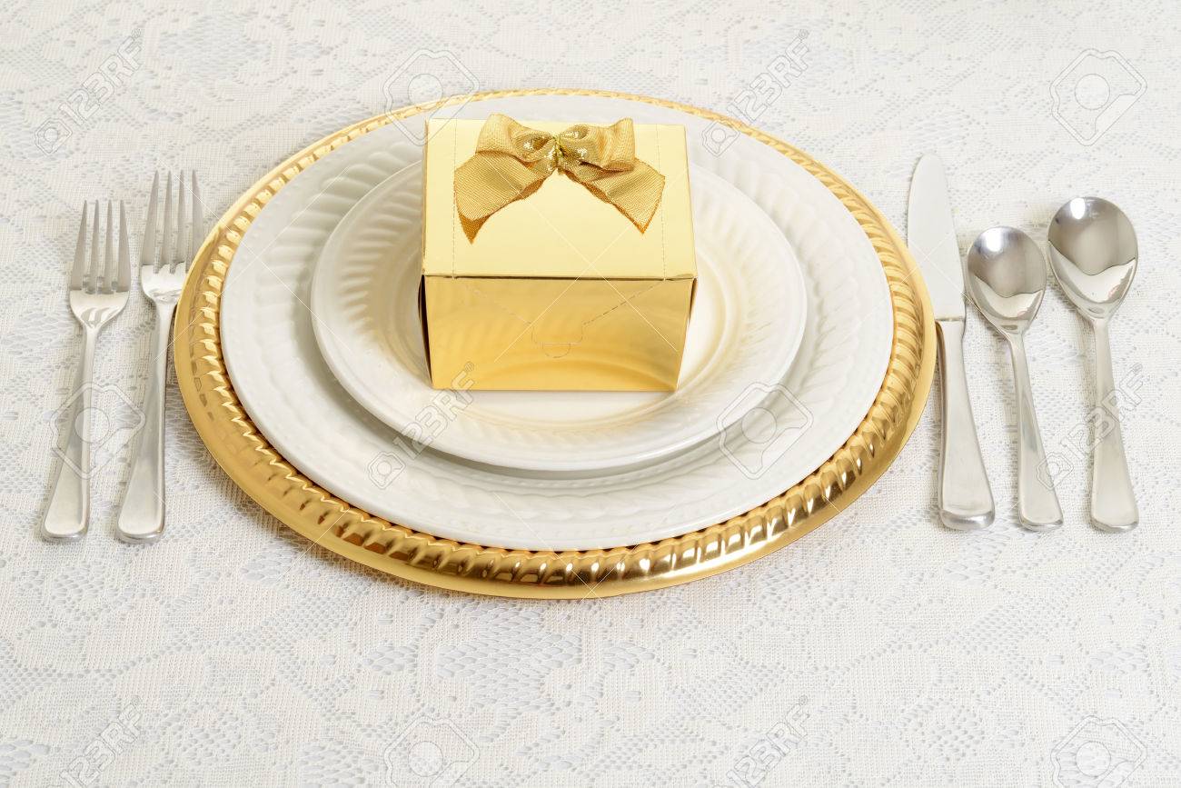 gold and silver table
