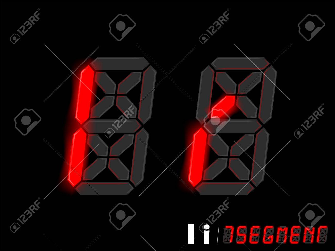 Graphic Design Vector Of Seven Segment Style Alphabet I And I Seven Segment Typo Design Royalty Free Cliparts Vectors And Stock Illustration Image 53283881