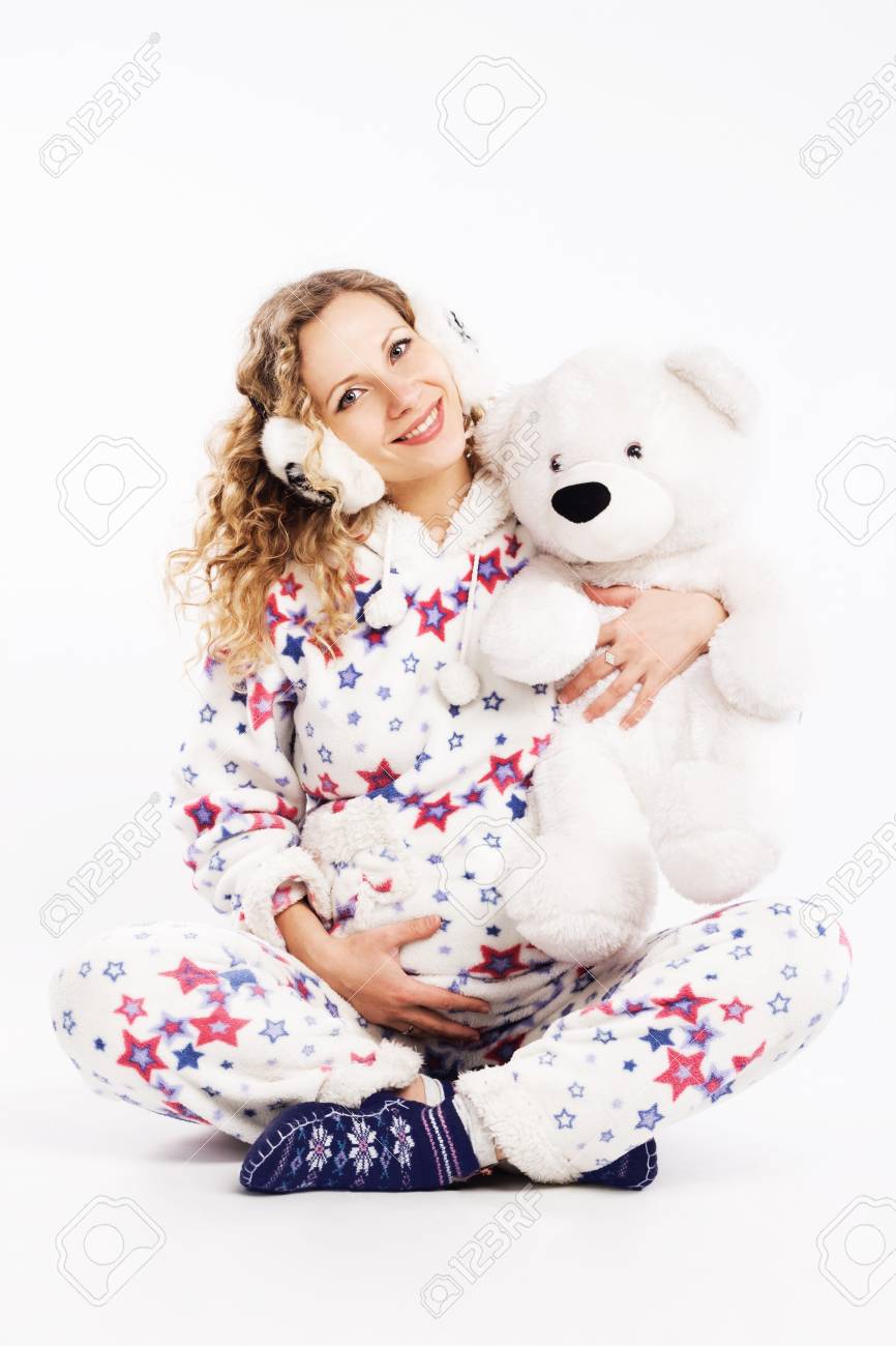 teddy bear in pyjamas