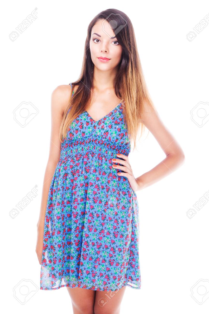 white and blue sundress