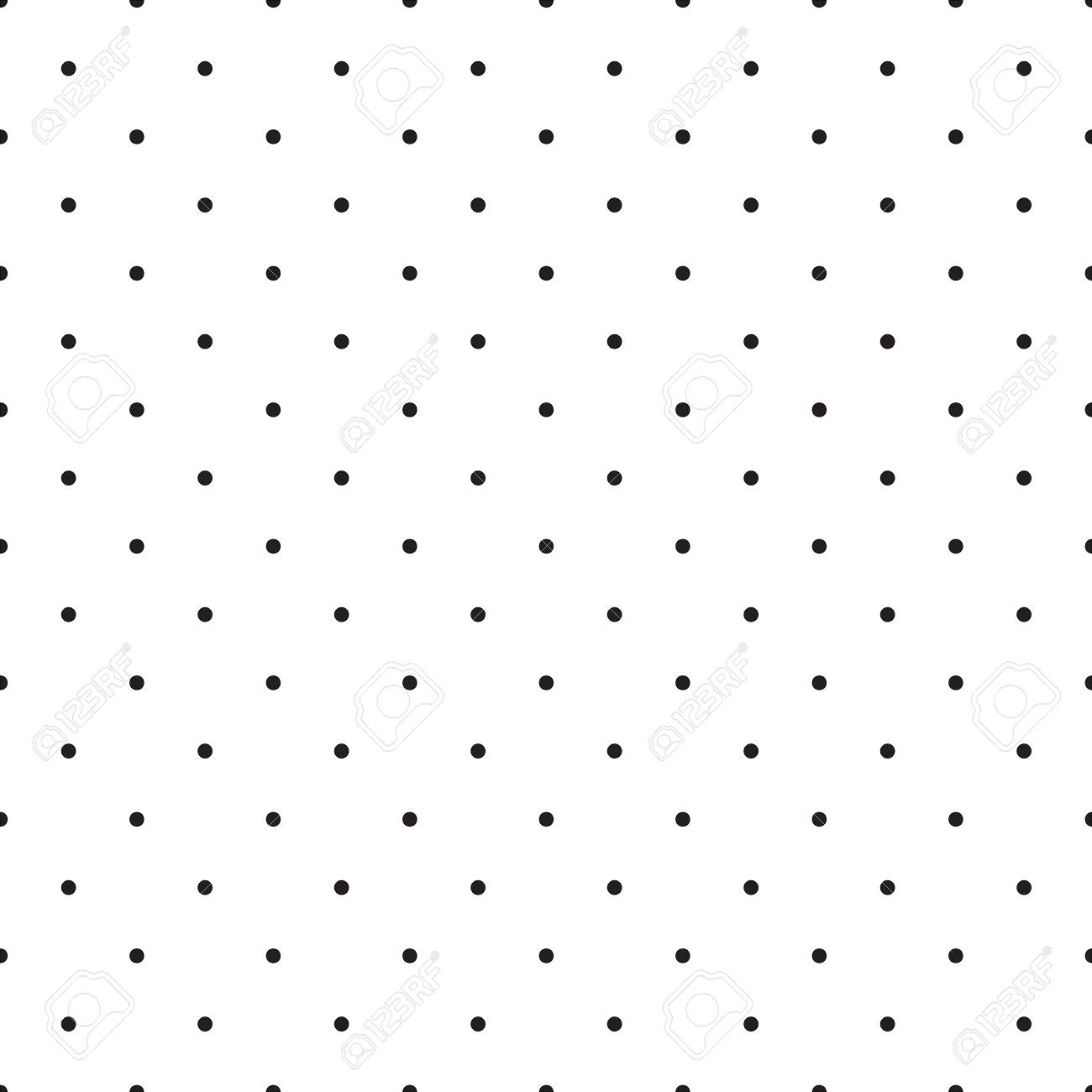 シームレスな水玉柄 背景のドット モノクロ のイラスト素材 ベクタ Image