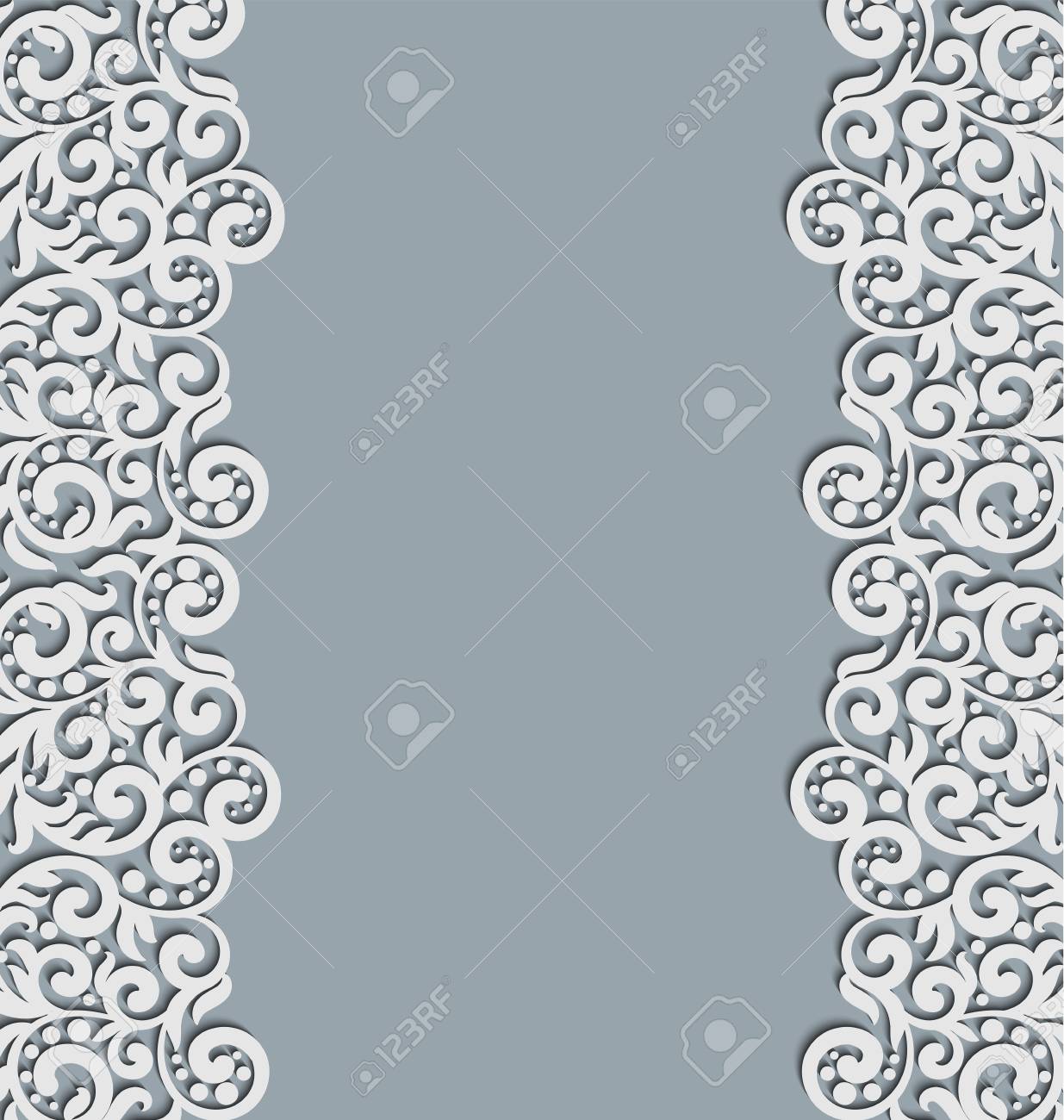 vector floral swirls decoration abstract 3d background for 3d background design