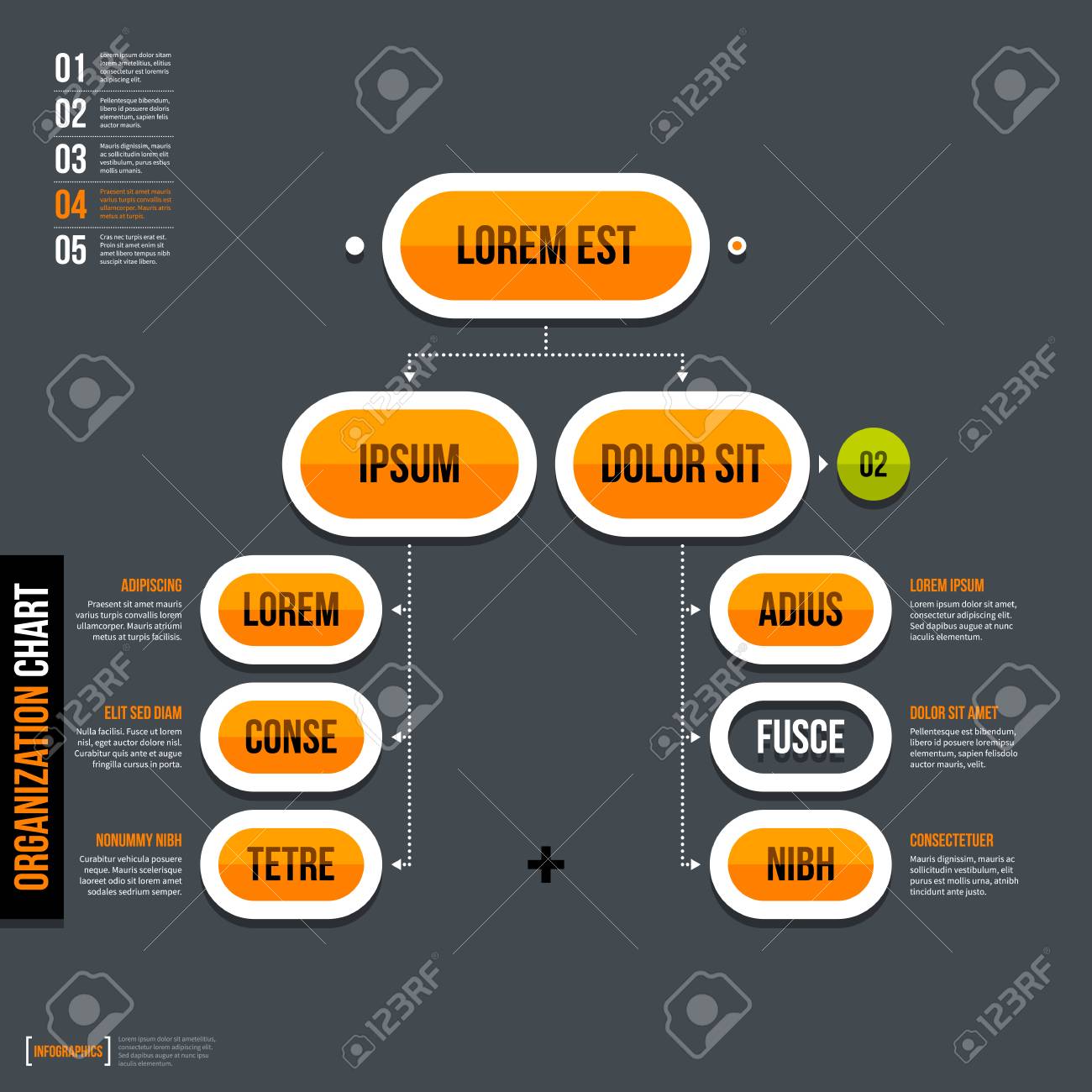 Modern Organization Chart Template